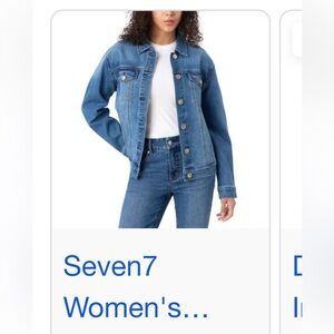 Women’s seven and seven Jean jacket blue color new with tag size large